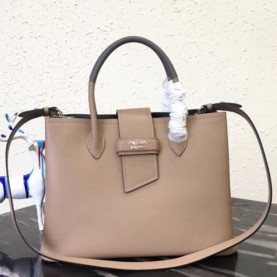 Prada  2020 Woman Leather Tote Shoulder Bag,33cm - 프라다 2020 여성용 레더 토트 숄더백 ,1BG148-5,33cm,다크베이지