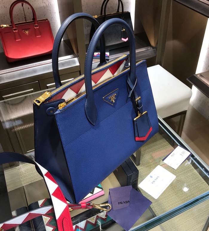 [커스텀급]Prada Paradigm Tote Shoulder Bag,31cm - 프라다 패러다임 토트 숄더백 ,1BA102-1,31cm,블루