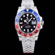 22위 (실사영상) Rolex 로렉스 GMT 904L스틸 업!!지엠티 마스터II 126710BLRO-0001 듀얼 타임 블루/레드 투톤 24시간 회전 베젤 블랙 다이얼 5선 쥬빌리 브레이슬릿 오토매틱 무브먼트 rol0674 - Rolex GMT-Master 2 Oyster Blue/Red Noob Bezel Black Dial Jubilee Bracelet Automatic Movement