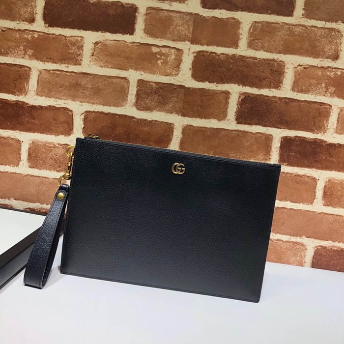 46위 (실사영상) Gucci 구찌 Mm /Wm Leather Clutch Bag ,30CM - 구찌 2020 남여공용 레더 클러치백 475317,GUB0897,30cm,블랙