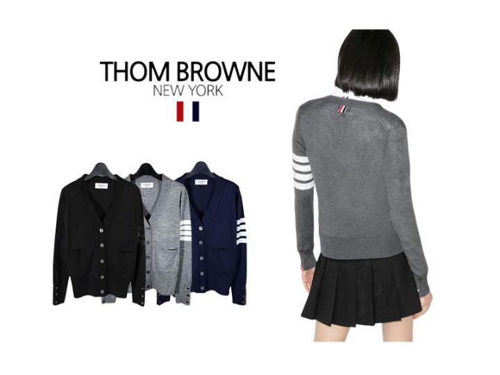 Thom Browne  톰브라운 여성 사선완장 가디건