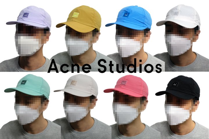 Acne Studios 아크네스튜디오 파스텔 컬러 페이스 T&T 나일론 워시드 스토퍼 6패널 캡 [남녀공용]