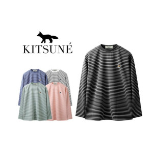 Maison Kitsune 메종키츠네  노구김 스트라이프 긴팔