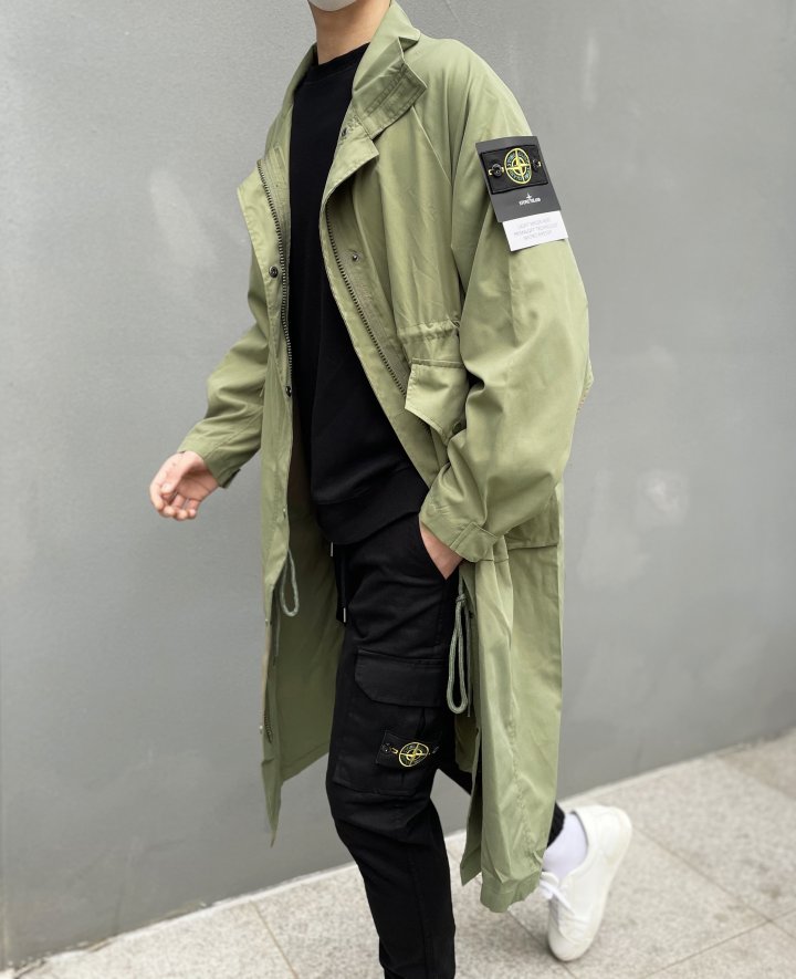 Stone Island 스톤아일랜드 밀리터리 M-51 탄창포켓 오버핏 롱 트랜치야상 [세미오버핏]