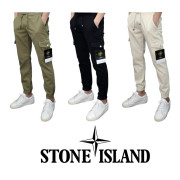 Stone Island 스톤아일랜드 크링클 랩스 밴딩 카고 조거팬츠