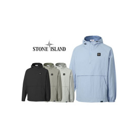 Stone Island 스톤아일랜드 사각자수 후드 아노락