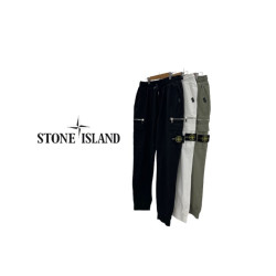 Stone Island 스톤아일랜드 린넨 지퍼 카고조거팬츠