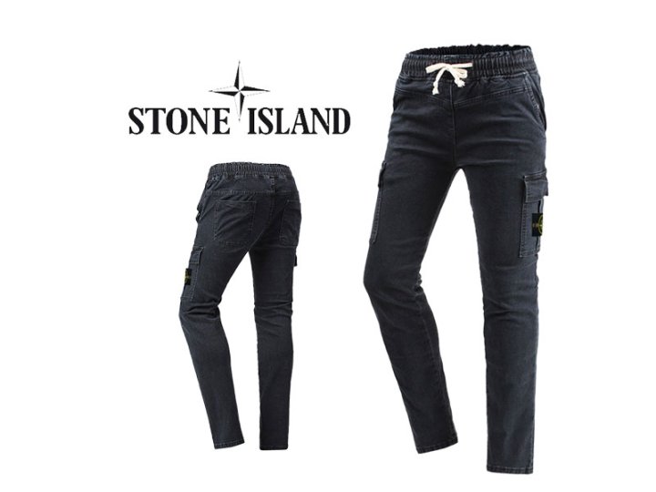 Stone Island 스톤아일랜드 흑청 밴딩카고팬츠