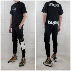 Stone Island 스톤아일랜드 백 로고 아이스 조거 셋트 [고급]