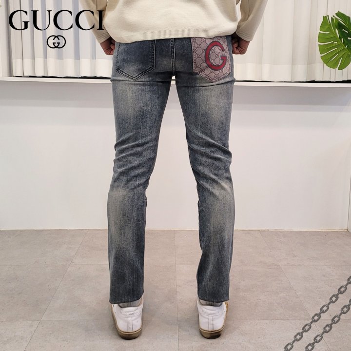 GUCCi 구찌 G로고 포켓 데미지 청바지