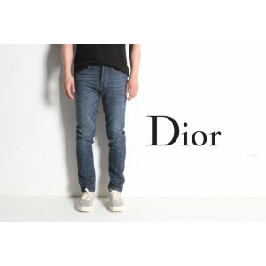 Dior 디올 로고패치 로우블루 슬림진