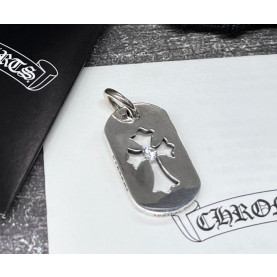 Chrome Hearts 크롬하츠 CH PLUS CROSS DOGTAG 센터 다이아 팬던트 silver.925 [1:1제작] 남녀공용