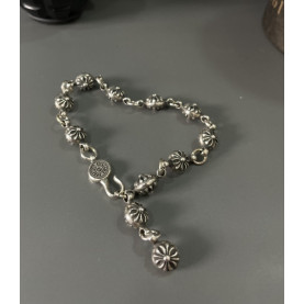 Chrome Hearts 크롬하츠 CH 클래식 컷아웃 크로스 볼 브레이슬릿 (팔찌) silver.925 [1:1제작] 커플!