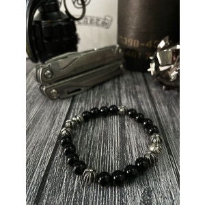 Chrome Hearts 크롬하츠 CH 클래식 NEW로고 실버 비즈볼 8mm 브레이슬릿(팔찌) silver.925 [1:1제작]