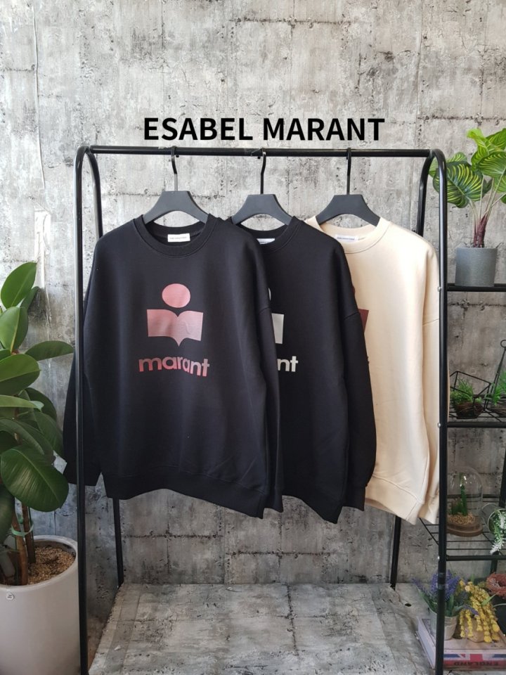 Isabel Marant 이자벨마랑 그라데이션로고  쭈리맨투맨