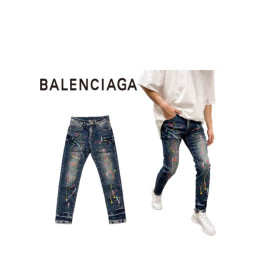 BALENCIAGA  발렌시아가 페인팅 바이커 청바지