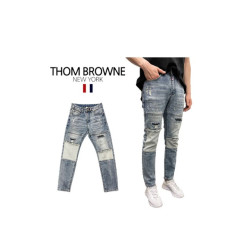 Thom Browne 톰브라운 덧뎀 구제 워싱 청바지