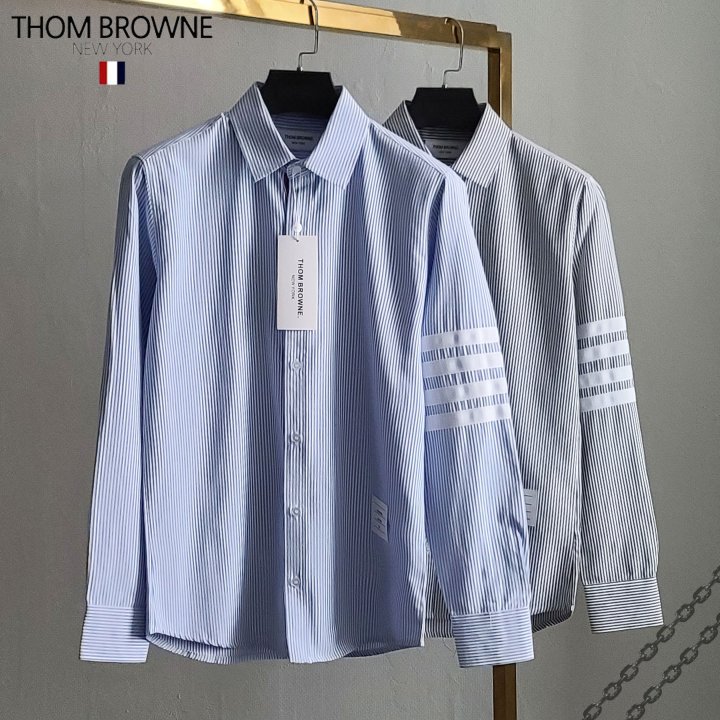 Thom Browne 톰브라운 화이트완장 스트라이프 셔츠