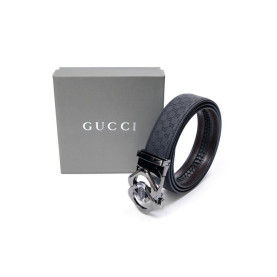 GUCCi  구찌 더블링 구찌로고 GG자가드 레더 오토 벨트