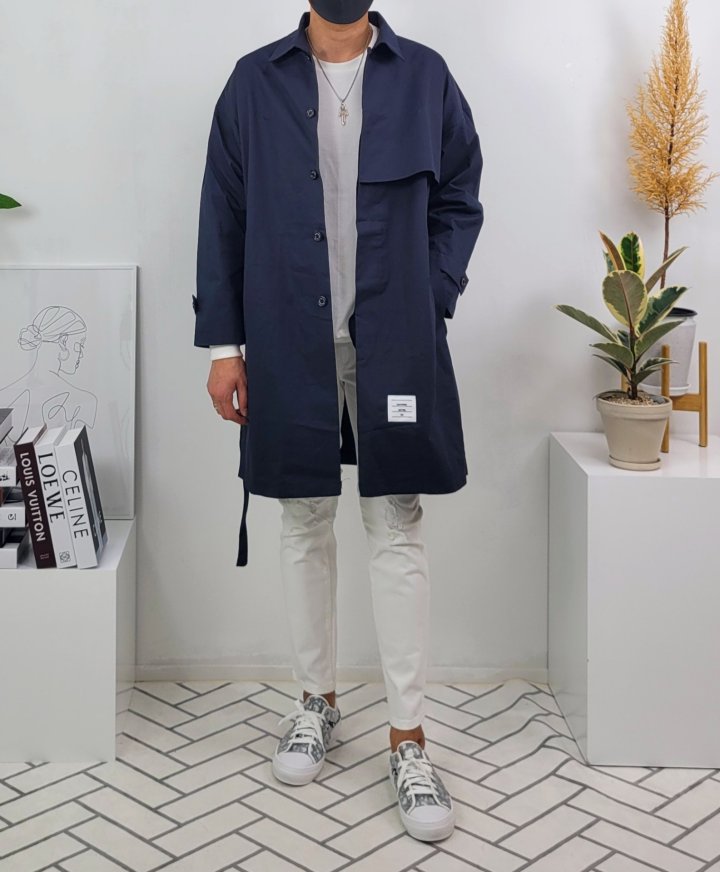 Thom Browne   톰브라운  베이직 롱 트렌치 코트 [고급]