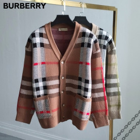 BURBERRY 버버리 라인체크 가디건