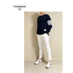 Thom Browne 톰브라운 바이오워싱면 9부 바지•(반밴딩 스판)