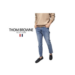 Thom Browne 톰브라운 히든밴딩 세미배기일자 청바지