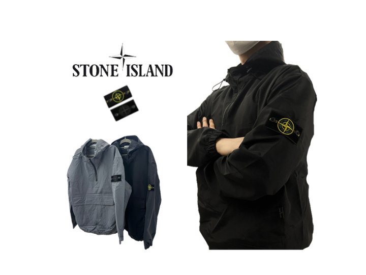 Stone Island  스톤아일랜드  주머니포인트 후드 스트링 아노락 (패치2종)