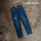 Prada 프라다 진청 데미지구제  데님