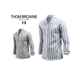 Thom Browne 톰브라운  차이나카라 스트라이프 린넨 셔츠