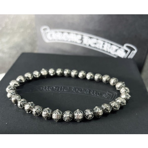 Chrome Hearts  크롬하츠 NEW CH 크로스 라인레터링 실버 볼 5mm 브레이슬릿 silver.925 [1:1제작]