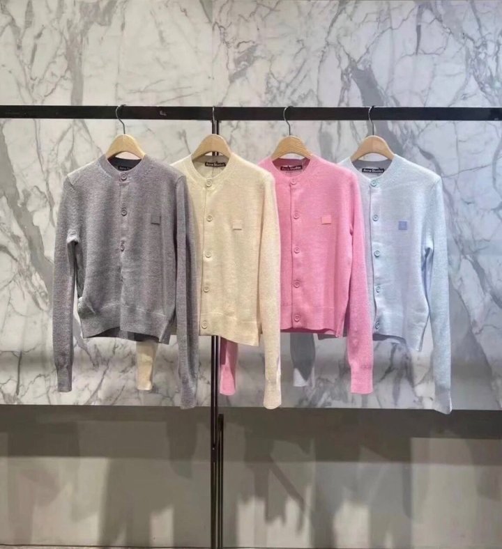 Acne Studios 아크네 스마일 마이크로자수 가디건