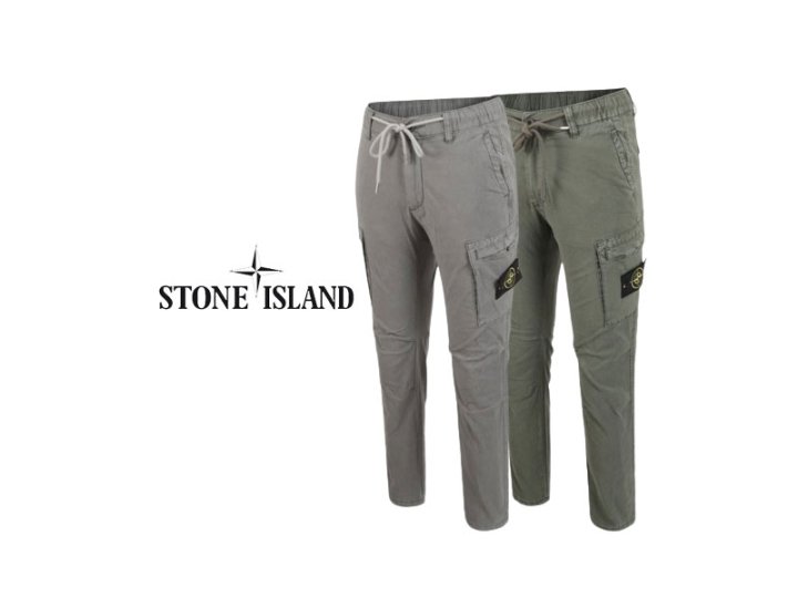 Stone Island 스톤아일랜드 슬림 스판 밴딩 카고 바지