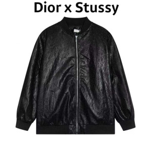 Dior 디올x스투시 레더 블루종