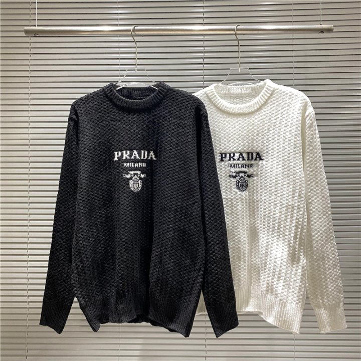 PRADA  프라다 로고 벌집 니트