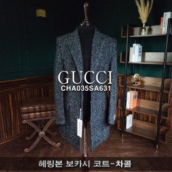 GUCCI 구찌 헤링본 보카시 코트