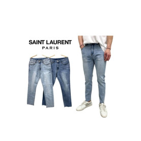 Saint Laurent 세인트로랑 슬림핏 밑단 컷팅 청바지