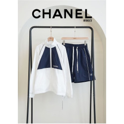 CHANEL 샤넬 여성 썸머 바람막이 & 배색 반바지 셋