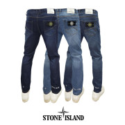 Stone Island 스톤아일랜드 리플렉티브 2way 와팬 레더 패치 스톤워싱 데님 스판팬츠