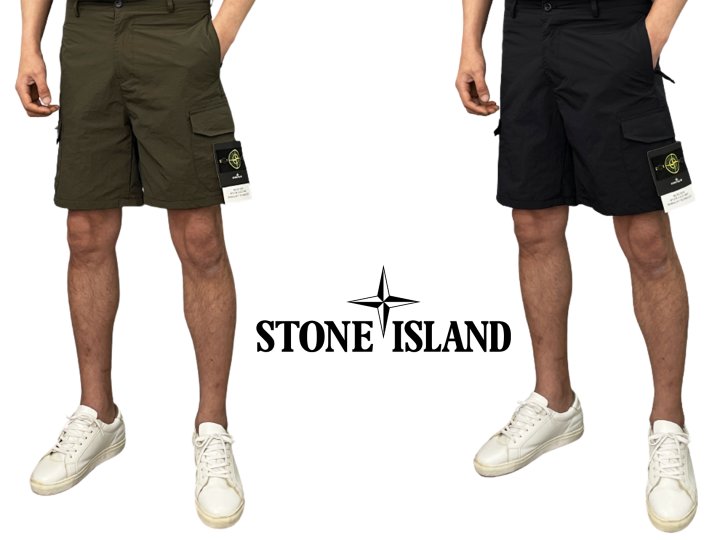 Stone Island  스톤아일랜드 워시드 나일론 카고 벨트루프 쇼트팬츠