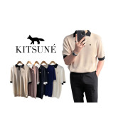 Maison Kitsune  메종키츠네 폭스 배색 카라니트