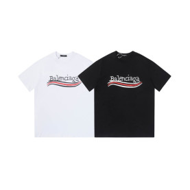 BALENCIAGA 발렌시아가 2363 잉크 웨이브 로고 반팔