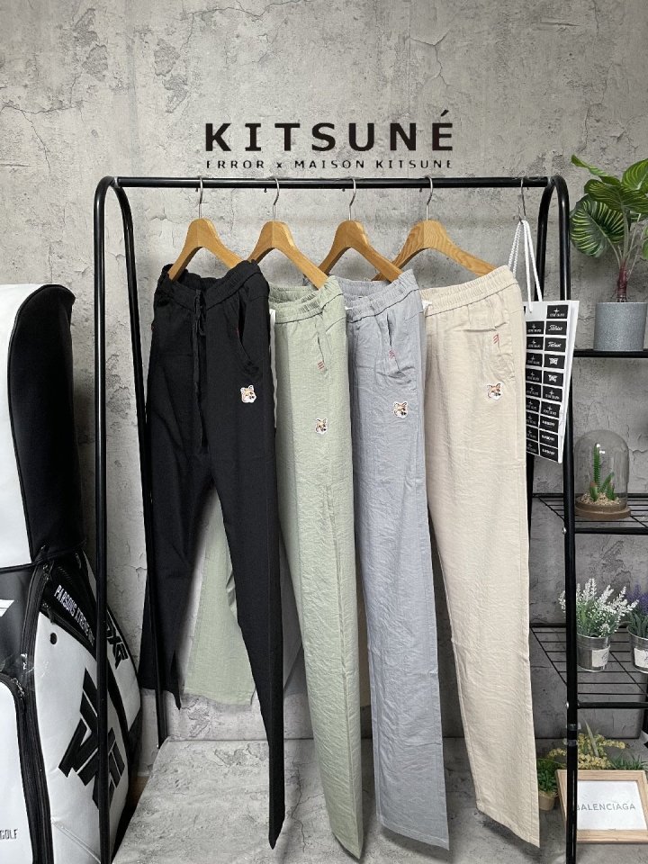 Maison Kitsune  메종키츠네 옐로폭스헤드 일자팬츠