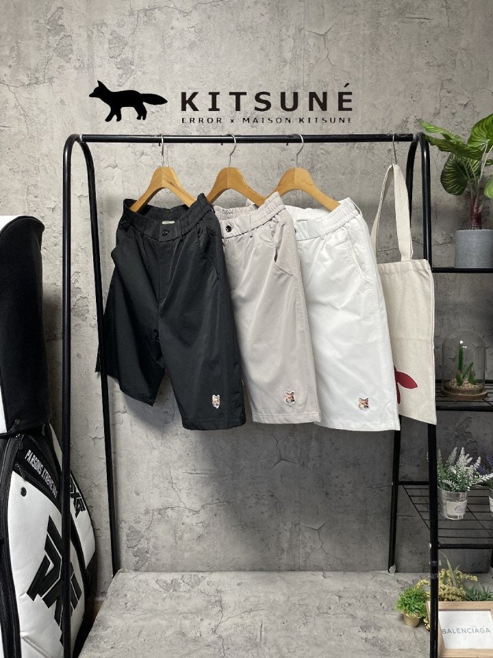 Maison Kitsune 메종키츠네 폭스 벨트밴딩팬츠