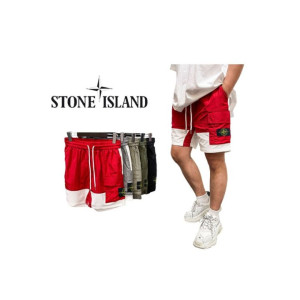 Stone Island 스톤아일랜드 뒤포인트 나일론 메탈 배색 카고반바지