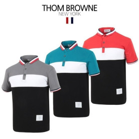 Thom Browne  톰브라운 배색 슬림 카라티