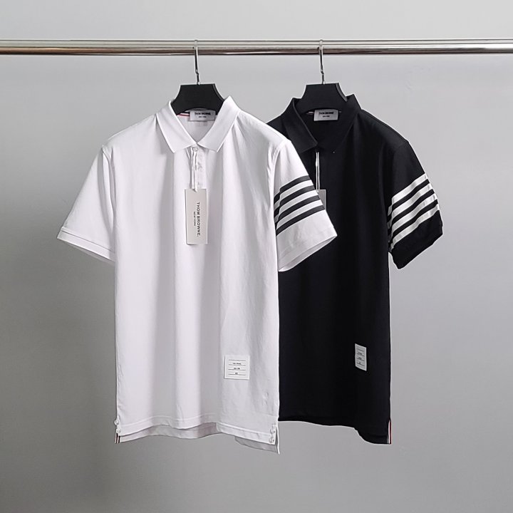 THOM BROWNE 톰브라운 베이직 4바 반팔 카라티