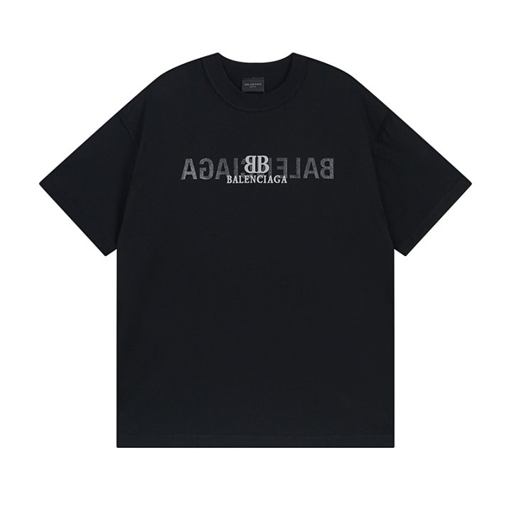 BALENCIAGA 발렌시아가  23138 BB 그래픽 리버스 로고 반팔