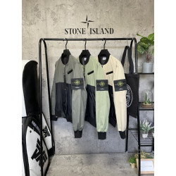 Stone Island 스톤아일랜드 배색 블루종 자켓