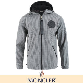 MONCLER  몽클레어 빅로고 체크 바람막이